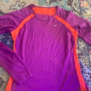 long sleeve nike workout top